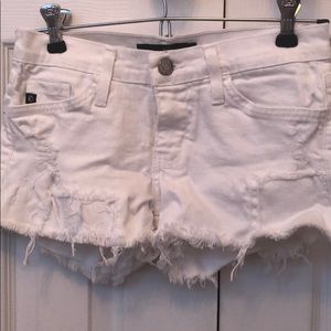White Denim Shorts